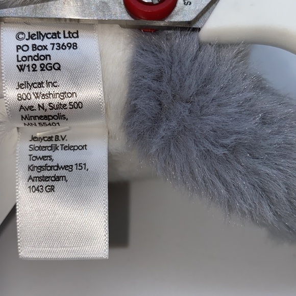 Jellycat Munchkin Cat Soft Plush Stuffed Animal Kitten Kitty White Grey Retired - Picture 7 of 10